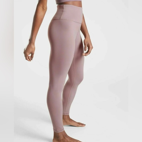 Athleta Ultra High Rise Elation 7/8 Tight Mauve Tall Length Women’s Leggings - Picture 2 of 6